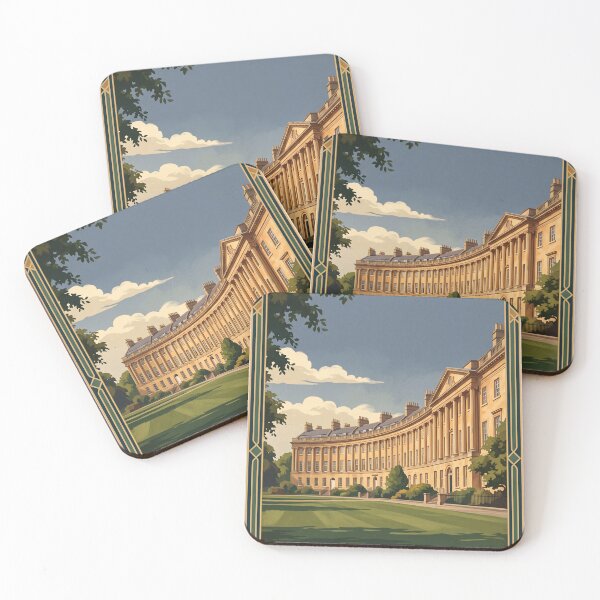 Item preview, Bath England Vintage Travel Art – Royal Crescent & Georgian Architecture designed and sold by Bomax121.