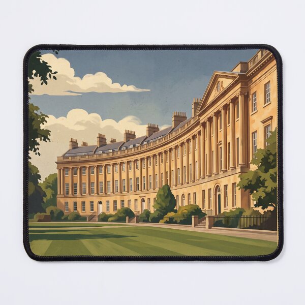 Item preview, Bath England Vintage Travel Art – Royal Crescent & Georgian Architecture designed and sold by Bomax121.