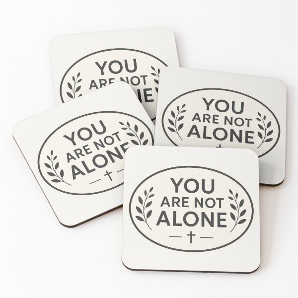 Item preview, You Are Not Alone – Oval Christian Encouragement Sticker designed and sold by The Digital Compass.