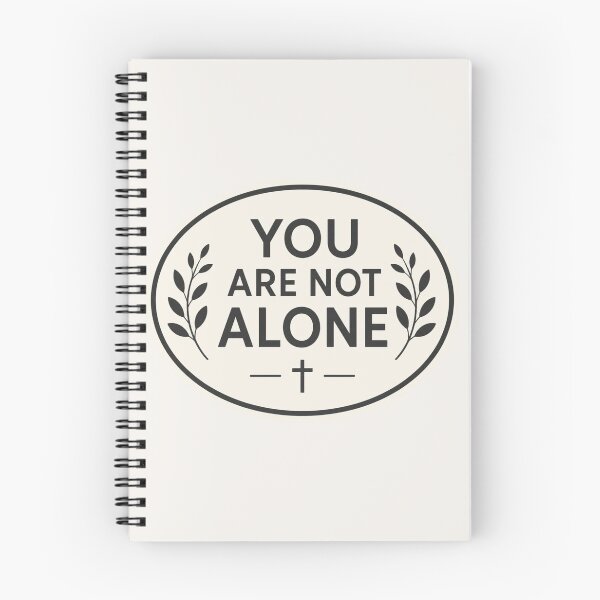 Item preview, You Are Not Alone – Oval Christian Encouragement Sticker designed and sold by The Digital Compass.