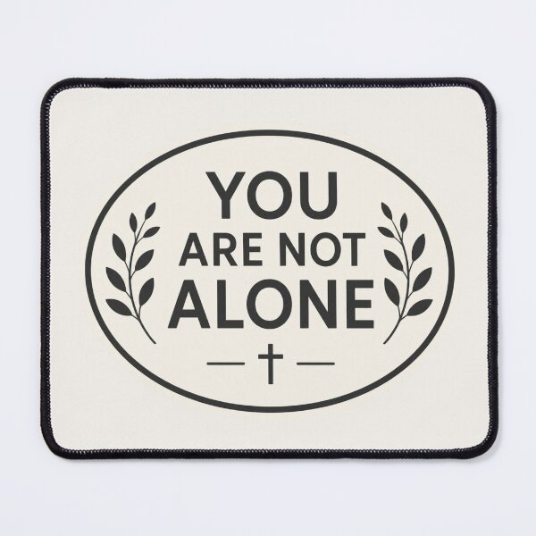 Item preview, You Are Not Alone – Oval Christian Encouragement Sticker designed and sold by The Digital Compass.