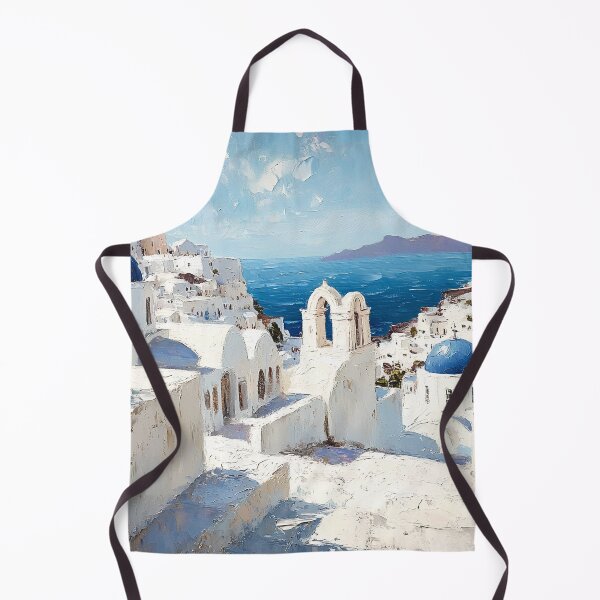 Item preview, Santorini Greece Blue Dome Sea View Art designed and sold by daila70.