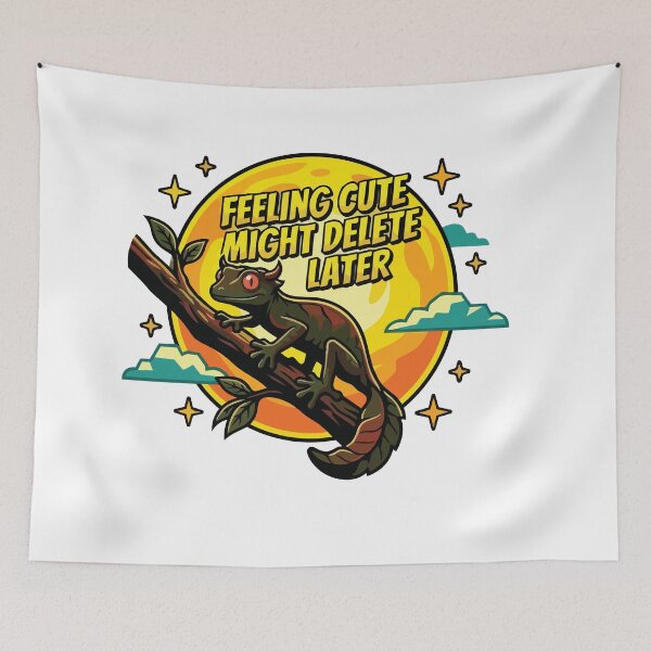 Item preview, Feeling Cute Pop Art Satanic Leaf Tailed Gecko Comic designed and sold by Arc2020.