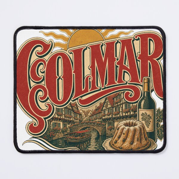 Item preview, Colmar France Retro Hand Drawn Sign Lettering designed and sold by VisualArtsOasis.