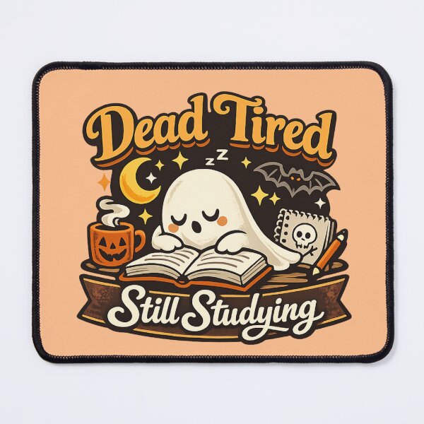 Item preview, Dead Tired Still Studying – Cute Ghost Student designed and sold by BankshopTH.
