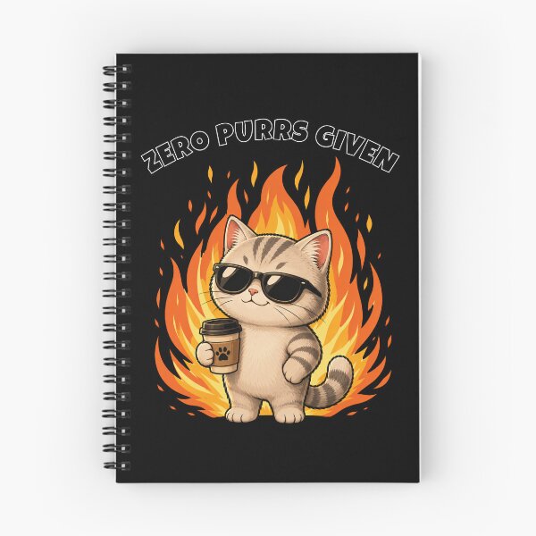 Item preview, Zero Purrs Given | Funny Cool Cat Humor designed and sold by Moochie Studios.