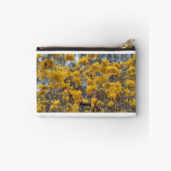 Item preview, yellow flowers on a tree in summer designed and sold by rareravings.