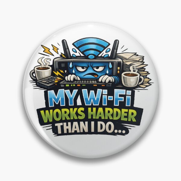 Item preview, My Wi-Fi Works Harder Than I Do – Funny Lazy & Tech Humor T-Shirt designed and sold by Amsafjol.