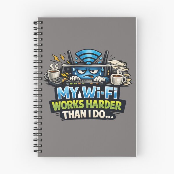 Item preview, My Wi-Fi Works Harder Than I Do – Funny Lazy & Tech Humor T-Shirt designed and sold by Amsafjol.