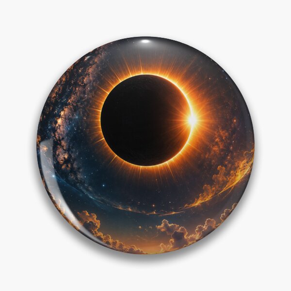 Item preview, Celestial Eclipse: Radiant Solar Corona Cosmic Artwork designed and sold by Tianjie-Yishu.