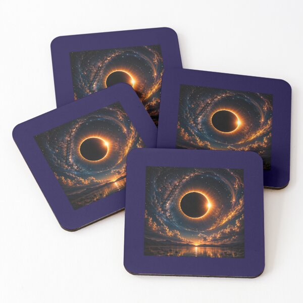 Item preview, Celestial Eclipse: Radiant Solar Corona Cosmic Artwork designed and sold by Tianjie-Yishu.
