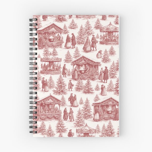 Item preview, Christmas Market Toile de Jouy Seamless Pattern | European Holiday Cranberry designed and sold by StickyGuys.