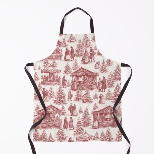 Item preview, Christmas Market Toile de Jouy Seamless Pattern | European Holiday Cranberry designed and sold by StickyGuys.