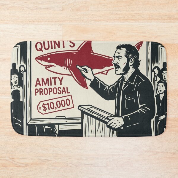Item preview, Amity Town Hall Quints Shark Disposal Vintage Poster designed and sold by Brexmore3.