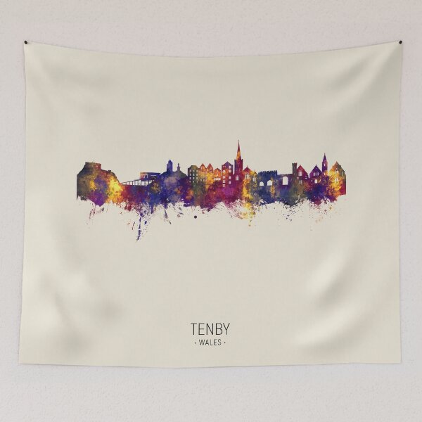 Item preview, Tenby Wales Skyline designed and sold by ArtPrints.