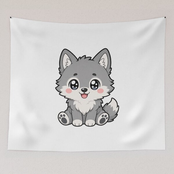 Item preview, Howl Are You Cute Kawaii Wolf designed and sold by BoosterShop.