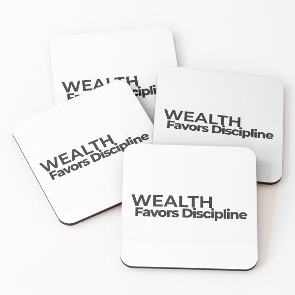 Item preview, Wealth Favors Discipline – Motivational Trading Mindset Typography Design for Traders, Investors & Entrepreneurs designed and sold by AXIS-EQUILIBRIO.