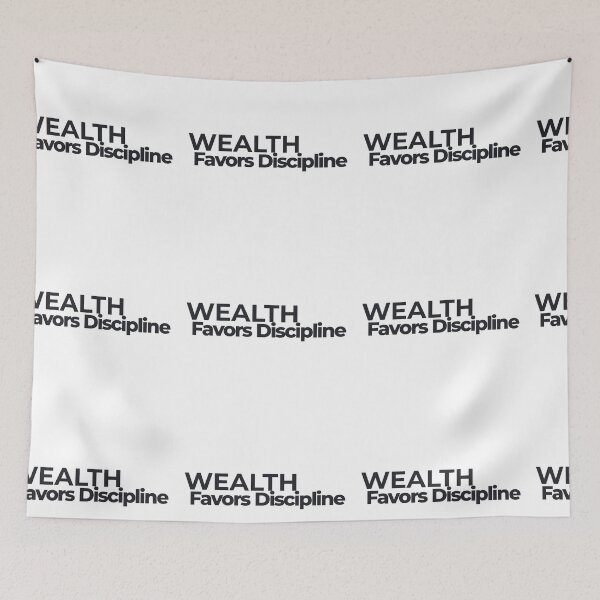 Item preview, Wealth Favors Discipline – Motivational Trading Mindset Typography Design for Traders, Investors & Entrepreneurs designed and sold by AXIS-EQUILIBRIO.