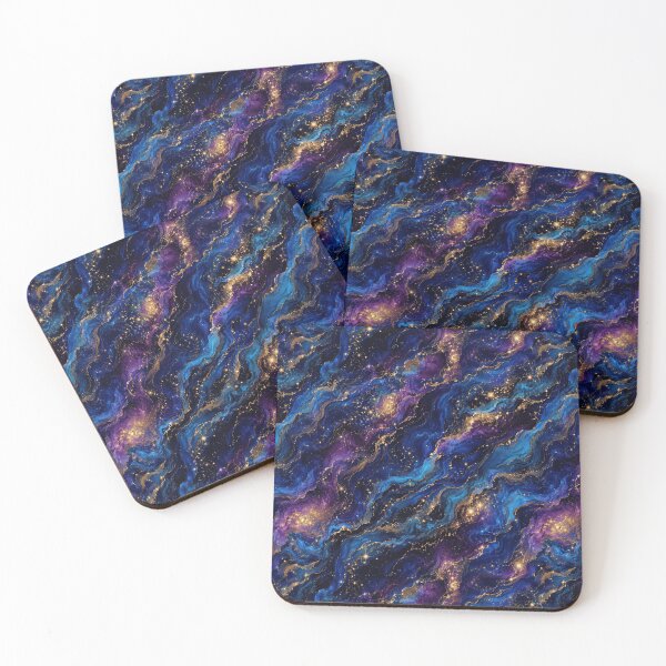 Item preview, Golden Nebula Diagonal Gold Wave Art designed and sold by Inkworksbyshery.