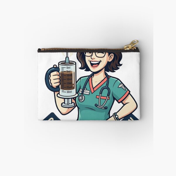 Item preview, Funny ER Nurse Coffee Syringe Mug Graphic Tee Design designed and sold by NeonNerd Studio.