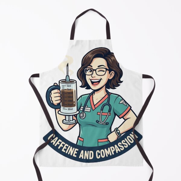 Item preview, Funny ER Nurse Coffee Syringe Mug Graphic Tee Design designed and sold by NeonNerd Studio.