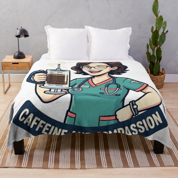 Item preview, Funny ER Nurse Coffee Syringe Mug Graphic Tee Design designed and sold by NeonNerd Studio.