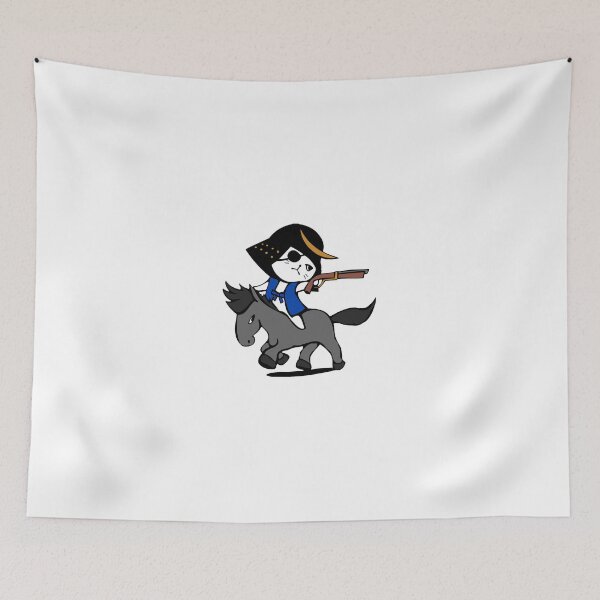 Item preview, Cowboy Cat Shooting on Horseback designed and sold by lilybaker3389.