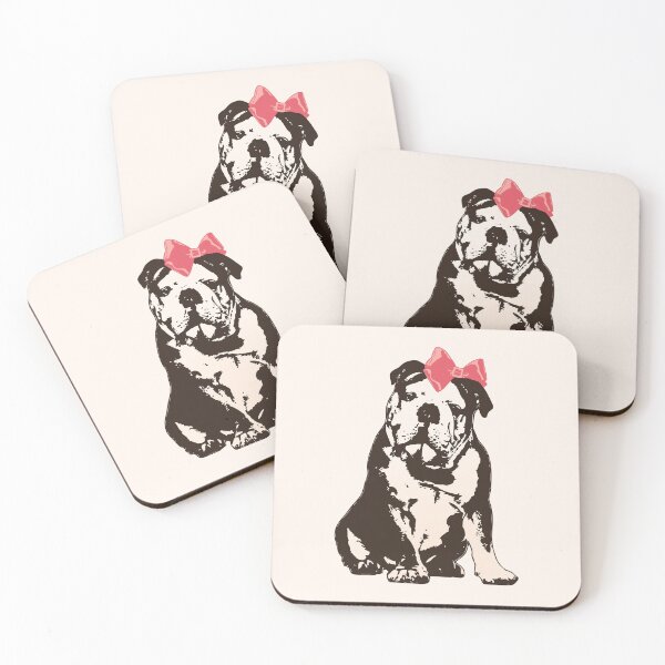 Item preview, Betty Bulldog - Sepia-Toned Dog with Bow designed and sold by LittleMissTyne.