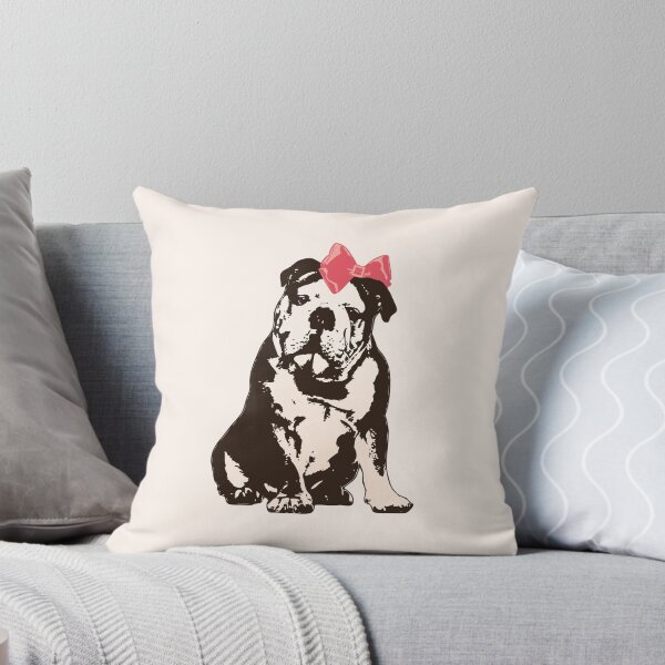 Item preview, Betty Bulldog - Sepia-Toned Dog with Bow designed and sold by LittleMissTyne.