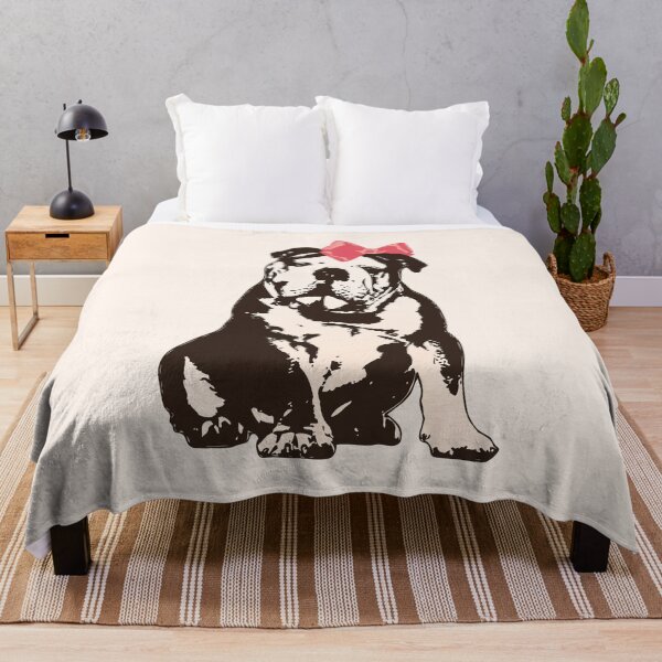 Item preview, Betty Bulldog - Sepia-Toned Dog with Bow designed and sold by LittleMissTyne.