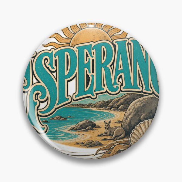 Item preview, Esperance Australia Hand Drawn Vintage Travel Nameplate designed and sold by VisualArtsOasis.