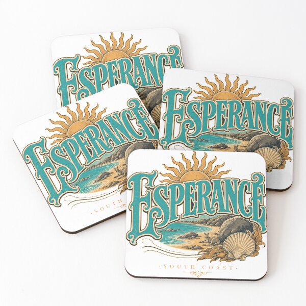 Item preview, Esperance Australia Hand Drawn Vintage Travel Nameplate designed and sold by VisualArtsOasis.