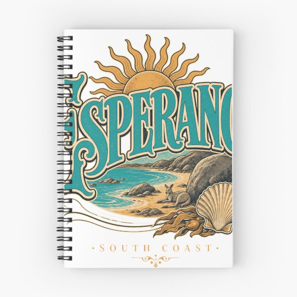 Item preview, Esperance Australia Hand Drawn Vintage Travel Nameplate designed and sold by VisualArtsOasis.