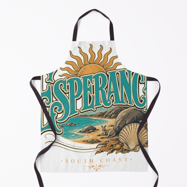 Item preview, Esperance Australia Hand Drawn Vintage Travel Nameplate designed and sold by VisualArtsOasis.