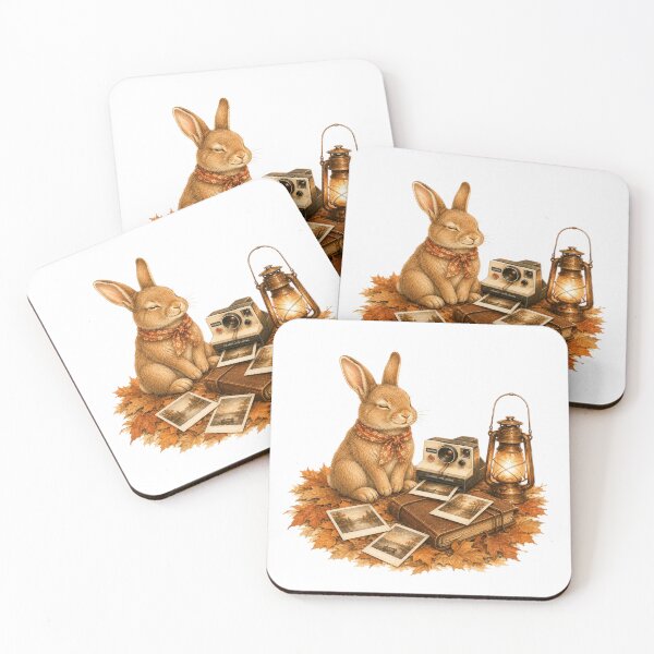Item preview, Nostalgic Bunny Polaroid Camera Vintage Fall Aesthetic designed and sold by AQUILAKREO.
