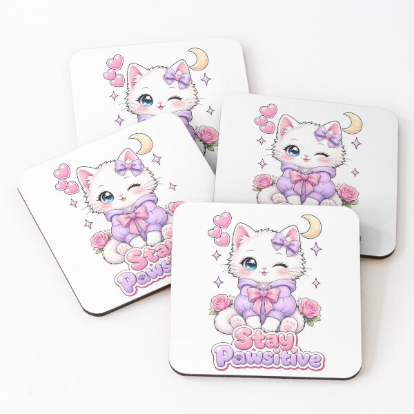 Item preview, Stay Positive Cute Kitty designed and sold by Kitty-and-Cat.