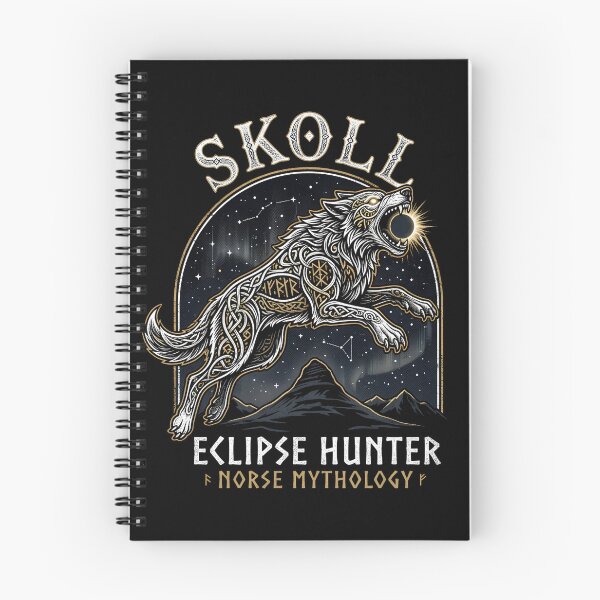 Item preview, Skoll Eclipse Hunter – Norse Mythology Wolf Chasing the Sun designed and sold by GaflariDesign.