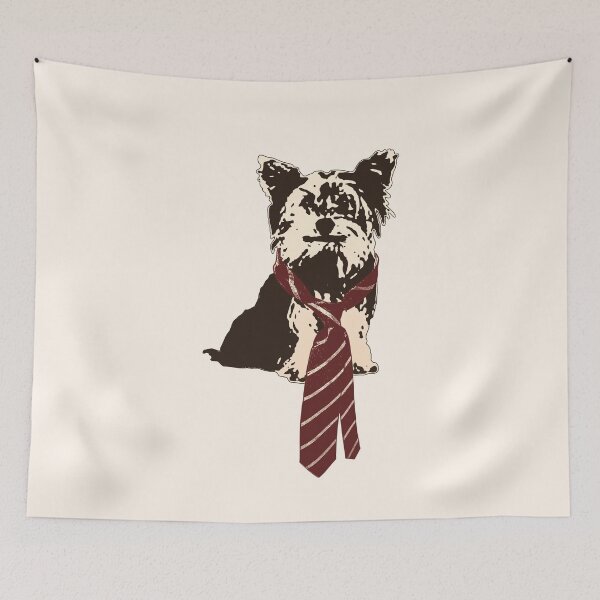 Item preview, Mr. Yorkie - Sepia-Toned Dog with Tie designed and sold by LittleMissTyne.