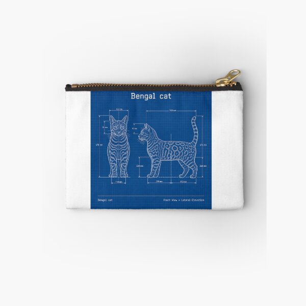 Item preview, Bengal Cat Blueprint – Technical Cat Illustration designed and sold by Bengoer18.