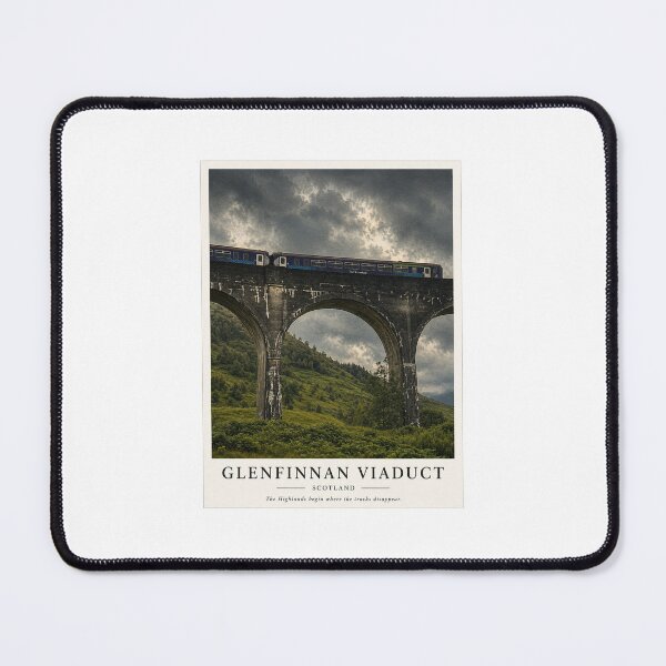 Item preview, Glenfinnan Viaduct Train Travel Poster | Scotland Railway Landscape Wall Art designed and sold by Wandered North.