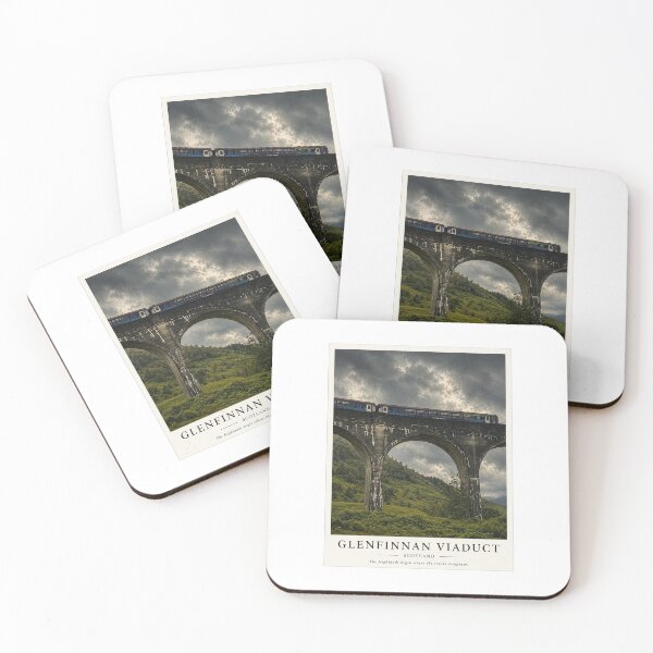 Item preview, Glenfinnan Viaduct Train Travel Poster | Scotland Railway Landscape Wall Art designed and sold by Wandered North.