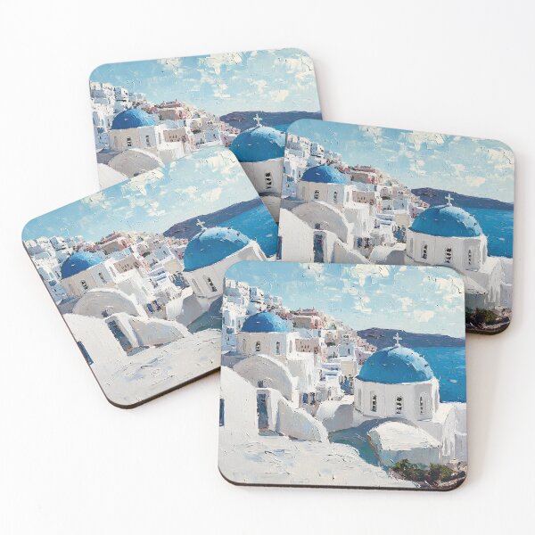 Item preview, Santorini Oia Whitewashed Village Coastal Art designed and sold by daila70.