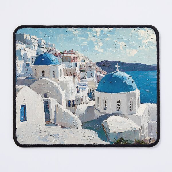 Item preview, Santorini Oia Whitewashed Village Coastal Art designed and sold by daila70.