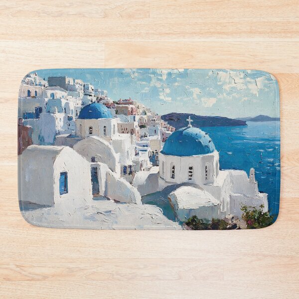 Item preview, Santorini Oia Whitewashed Village Coastal Art designed and sold by daila70.