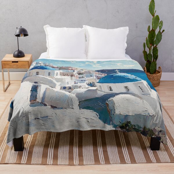 Item preview, Santorini Oia Whitewashed Village Coastal Art designed and sold by daila70.