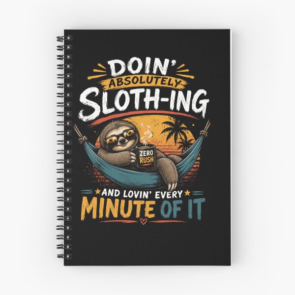 Item preview, POD Design Recreation & SEORetro Sloth Doin' Absolutely Sloth-ing and Lovin' It I Funny designed and sold by Cree8if.