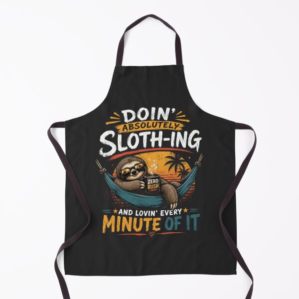 Item preview, POD Design Recreation & SEORetro Sloth Doin' Absolutely Sloth-ing and Lovin' It I Funny designed and sold by Cree8if.