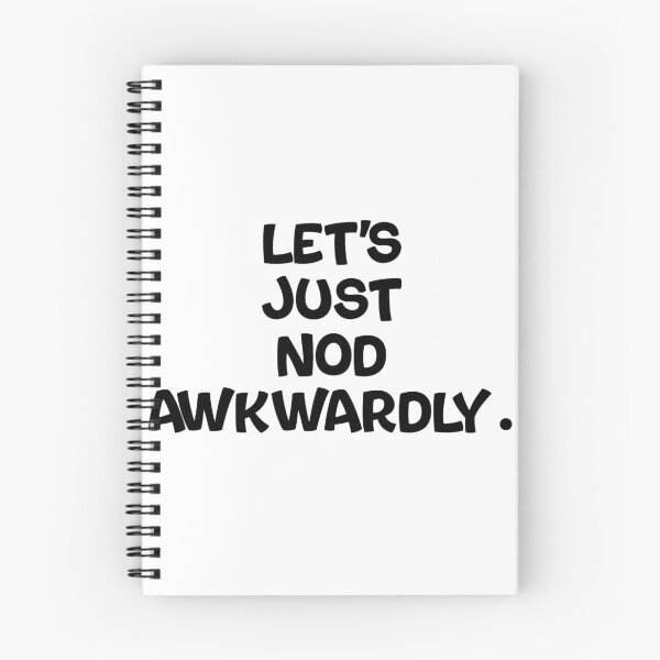 Item preview, Text Typography Let's just nod awkwardly. Anti-Small-Talk Humor designed and sold by TypeboldStudio.