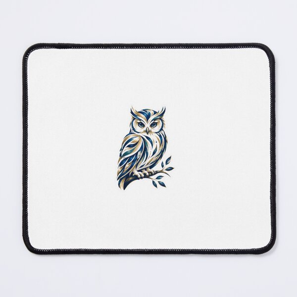 Item preview, Majestic Blue and Gold Ornate Owl designed and sold by Arts Design 15.