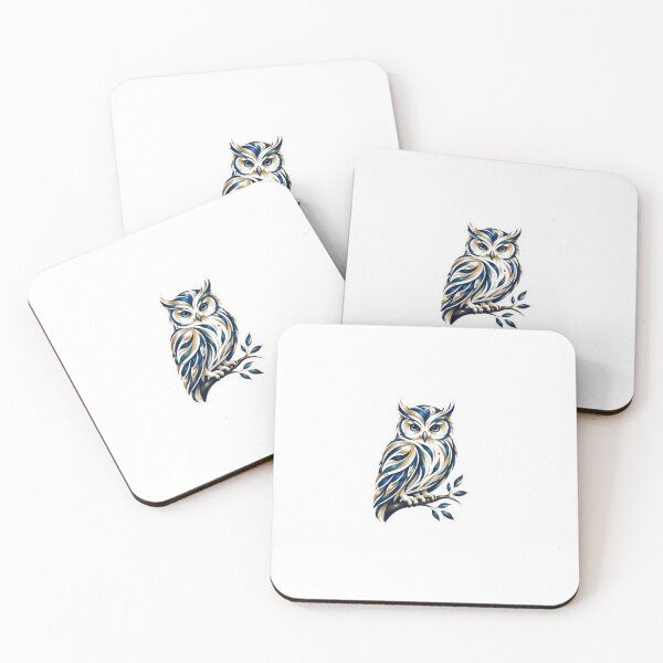 Item preview, Majestic Blue and Gold Ornate Owl designed and sold by Arts Design 15.